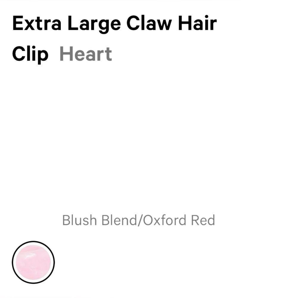 Lululemon Extra Large Claw Hair Clip Heart Blush Blend/Oxford Red - Picture 3 of 10